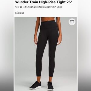 Lululemon Wunder Train High Rise Tight 25” - 4